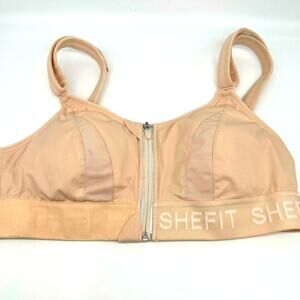 Shefit Luxe Ultimate High Impact Zip Front Sports Bra Size Large Fitness